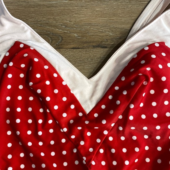 Fables by Barrie one piece red and white polka dot swimsuit - Picture 4 of 5